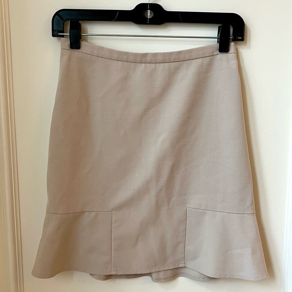 Vintage The Limited Y2K Beige/Tan A-Line Flare Stretch Skirt Women’s Size 0/XS